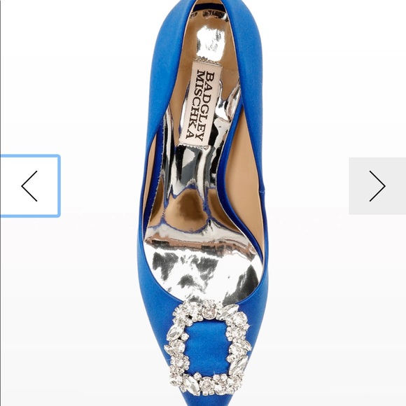 Badgley Mischka
Cher Satin Buckle Cocktail High-Heel Pumps - Picture 3 of 9